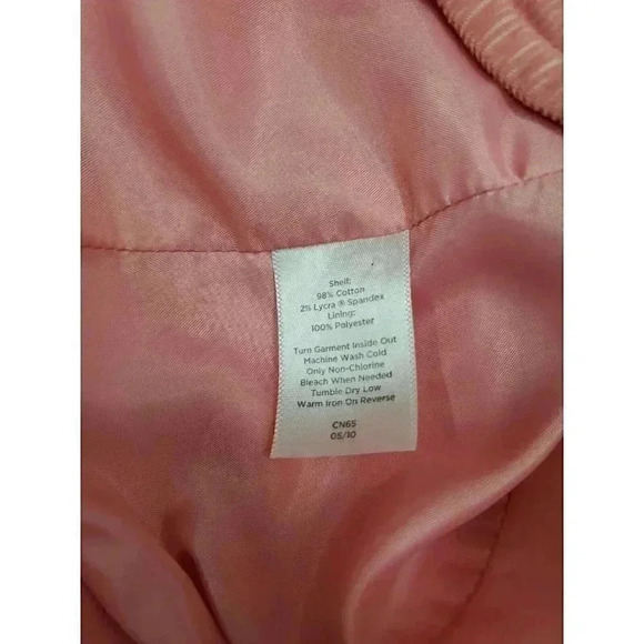 Talbots Fitted Pink Corduroy Blazer Women's Size 2 - Picture 5 of 9